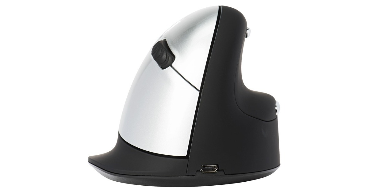 R-Go ToolsHE Mouse Large Rechts Draadloos  (Zwart/zilver, 500 - 2500dpi, Large (Handlengte boven de 185mm))