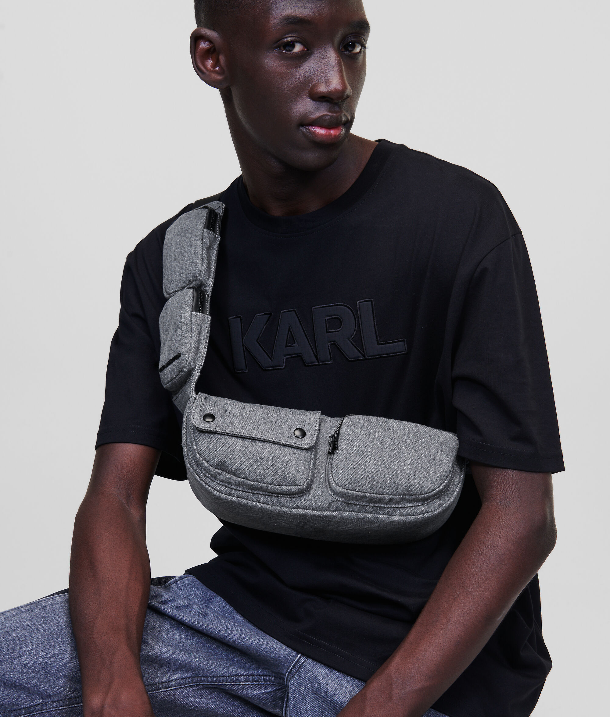 SAC BANANE EN DENIM K/MARS
