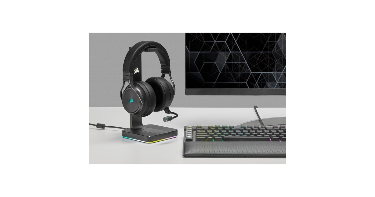 CorsairVirtuoso RGB Wireless XT over-ear gaming headset  (Zwart, Bluetooth, Pc, PlayStation 4, PlayStation 5, Nintendo Switch)