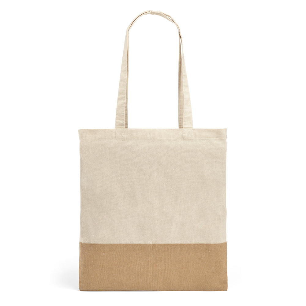 hi!dea 92882 - Sac 100% coton (160 g/m²) avec détails en imitation jute