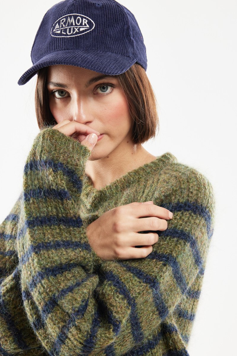 Cardigan rayé Carl - mohair