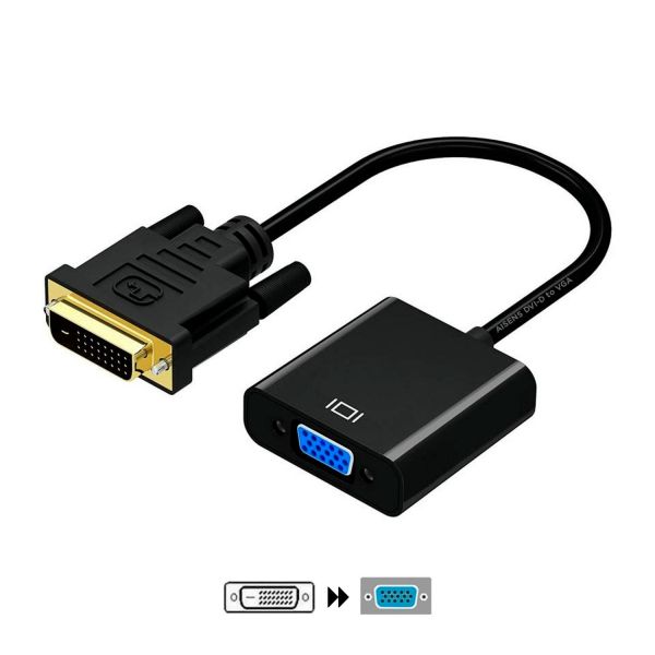 Aisens Adaptador de Vídeo Dvi-D Macho - Vga Fêmea 10cm - A1470352