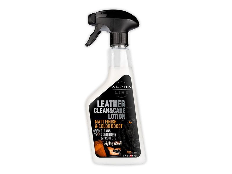 Alpha Line Leather Clean&Care, Trigger à 500 ml Swiss Made, reinigt und pflegt glattes Echt- oder Kunstleder