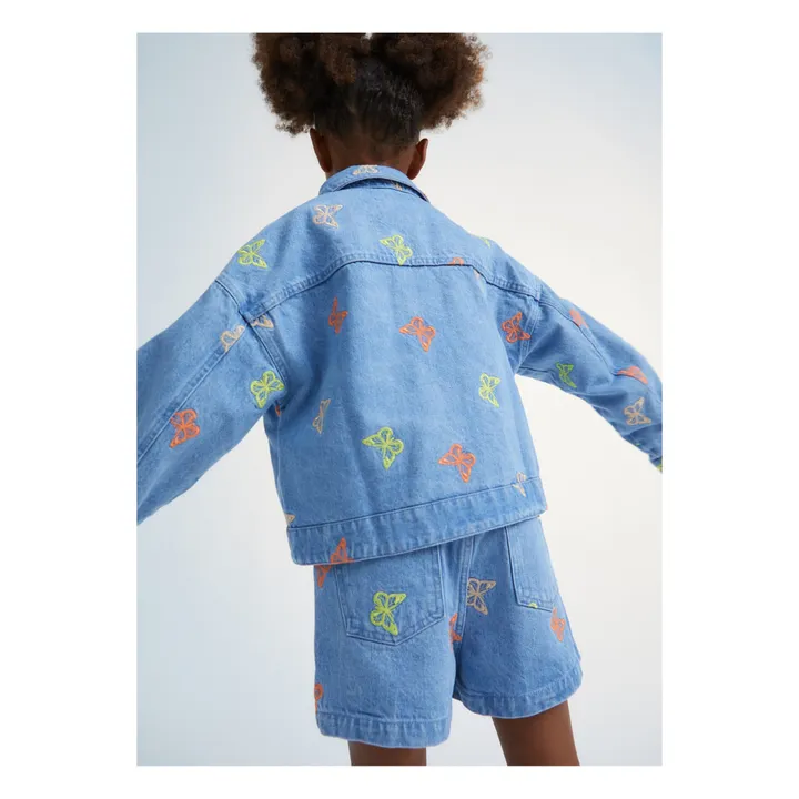 the new society Short en Jean Burbank Papillon | Bleu