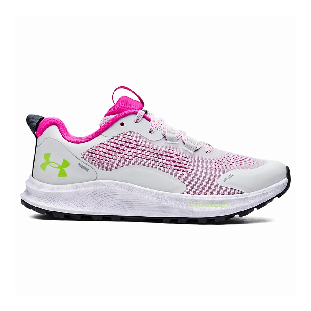 Under Armour CHARGED BANDIT TRAIL 2 - Chaussures trail Femme gray mist/rebel pink/lime surge