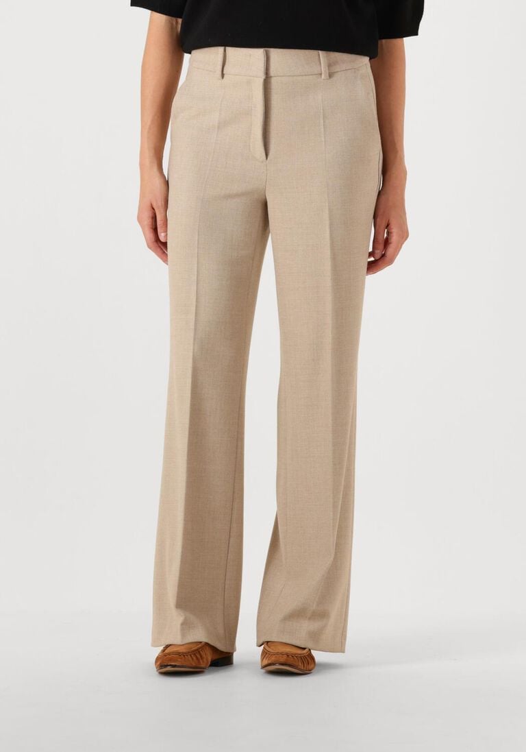 beige cambio wijde broek amelie
