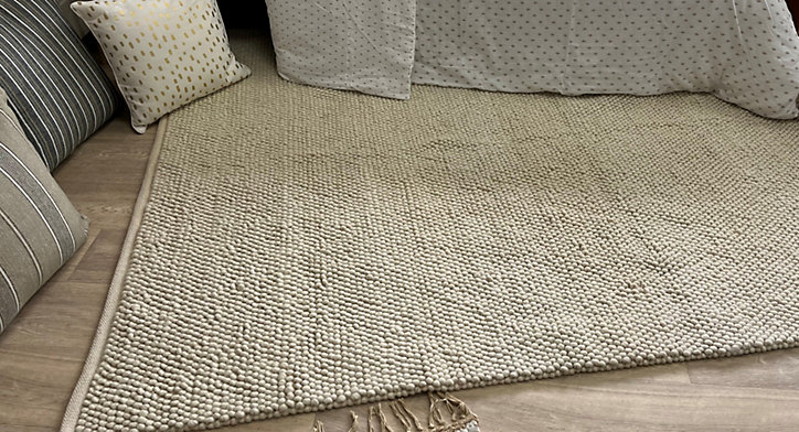 Tapis tricot Alaska écru L.200 x l.150 cm