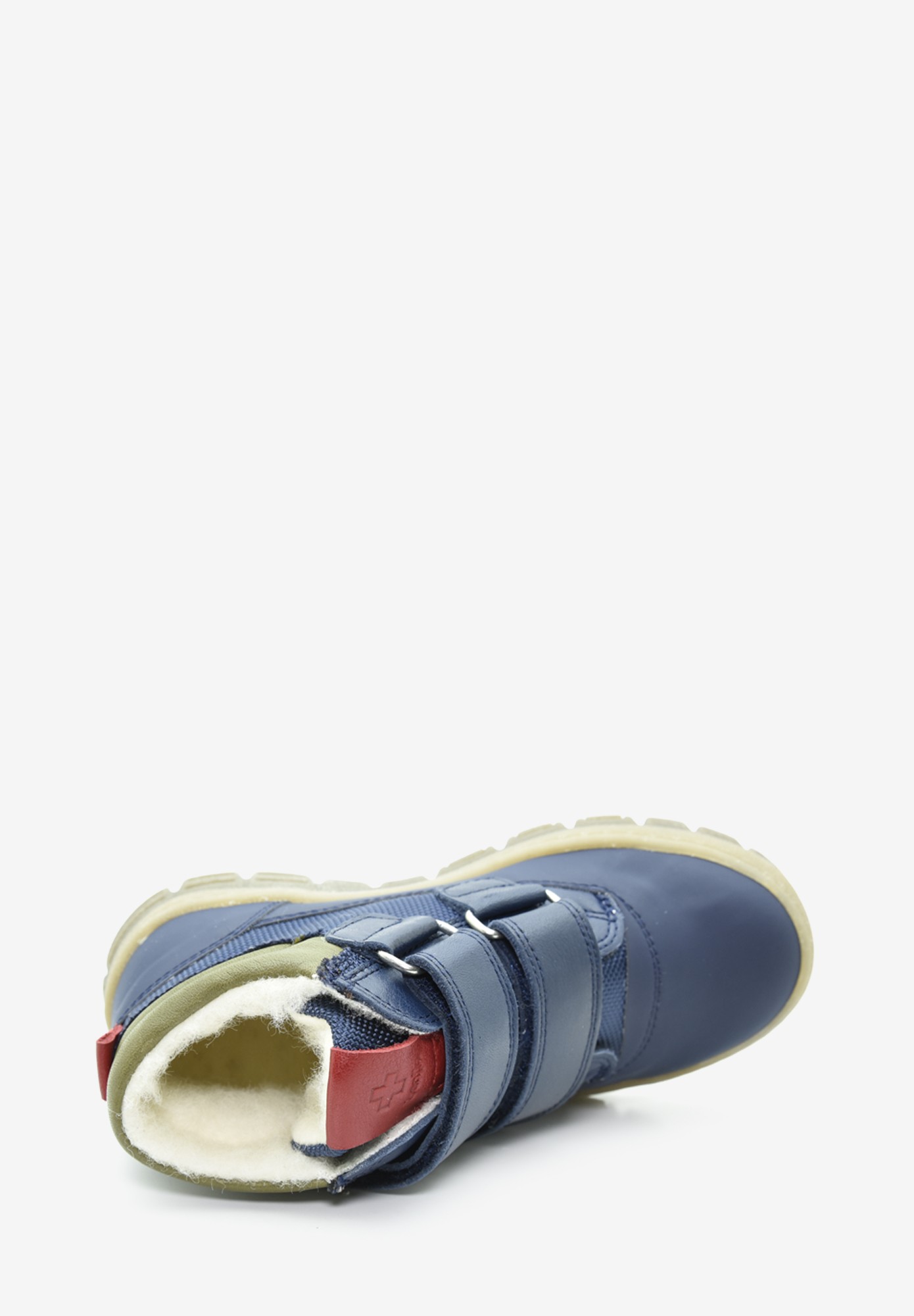 Arosa velcro TEX Wollfutter Kinder Dunkelblau Grün