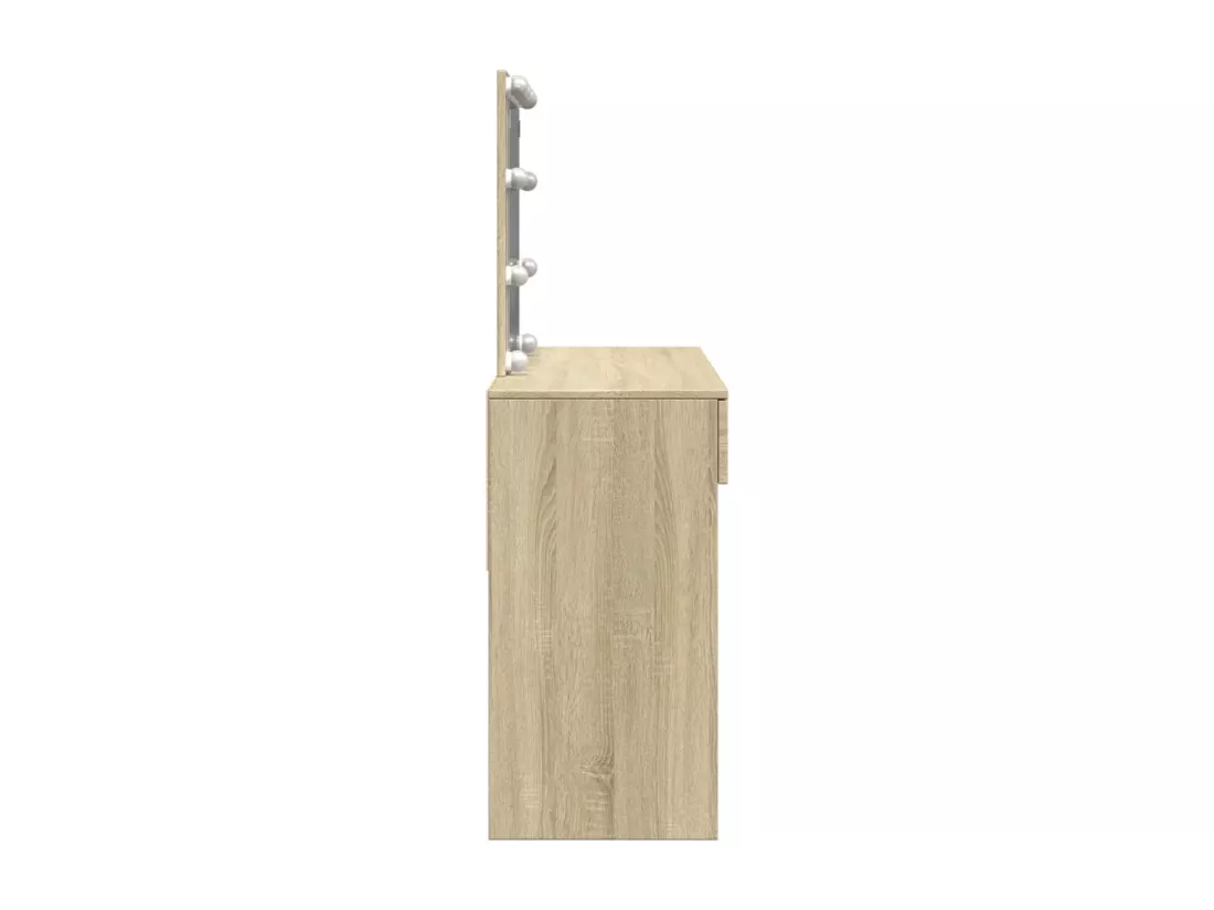 Coiffeuse avec LED chêne sonoma 100x40x130 cm