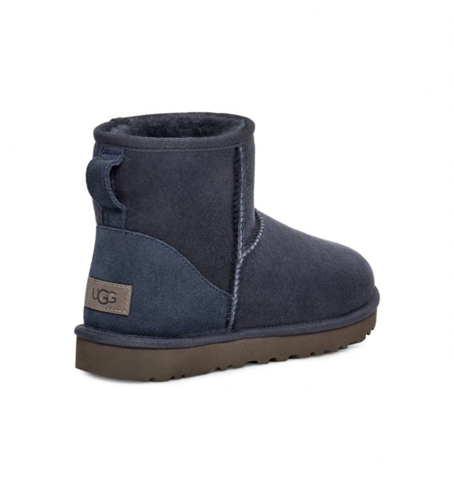 Botas de cano curto UGG W Classic Mini II em couro, azuis