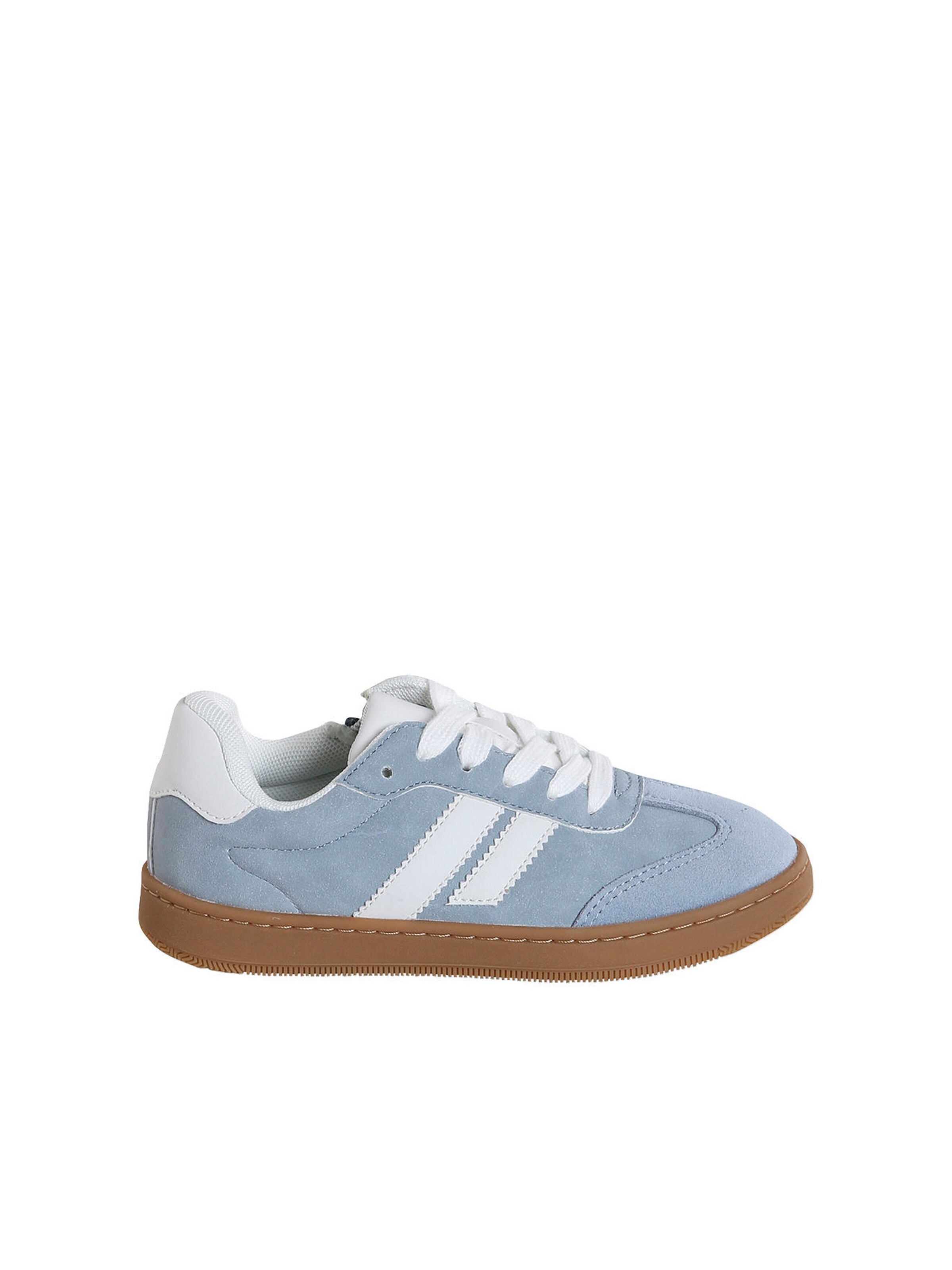 Vertbaudet Kinder Schnür-Sneakers mit Reißverschluss himmelblau