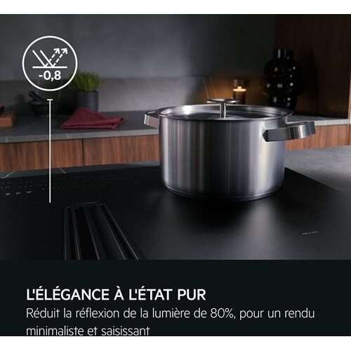 Plaque de cuisson avec hotte intégrée Aeg TH84CB03FZ SaphirMatt