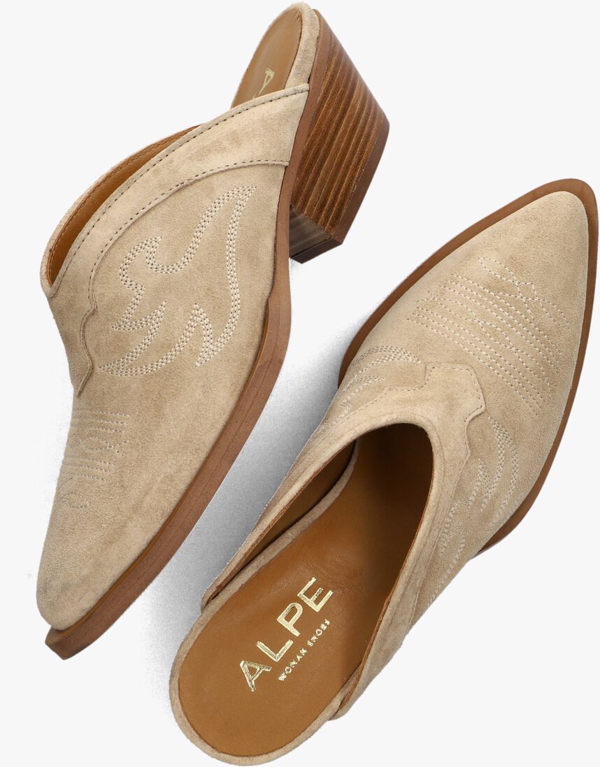 ALPE beige alpe muiltjes 5011