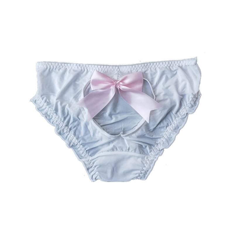 Wildery - Tweekleurige panty met strik en uitsparing