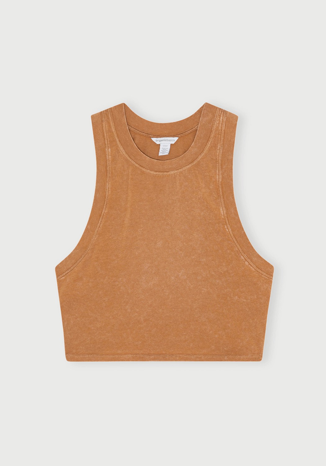 Organic Basics Crop Tank Top Core Muted Ocher