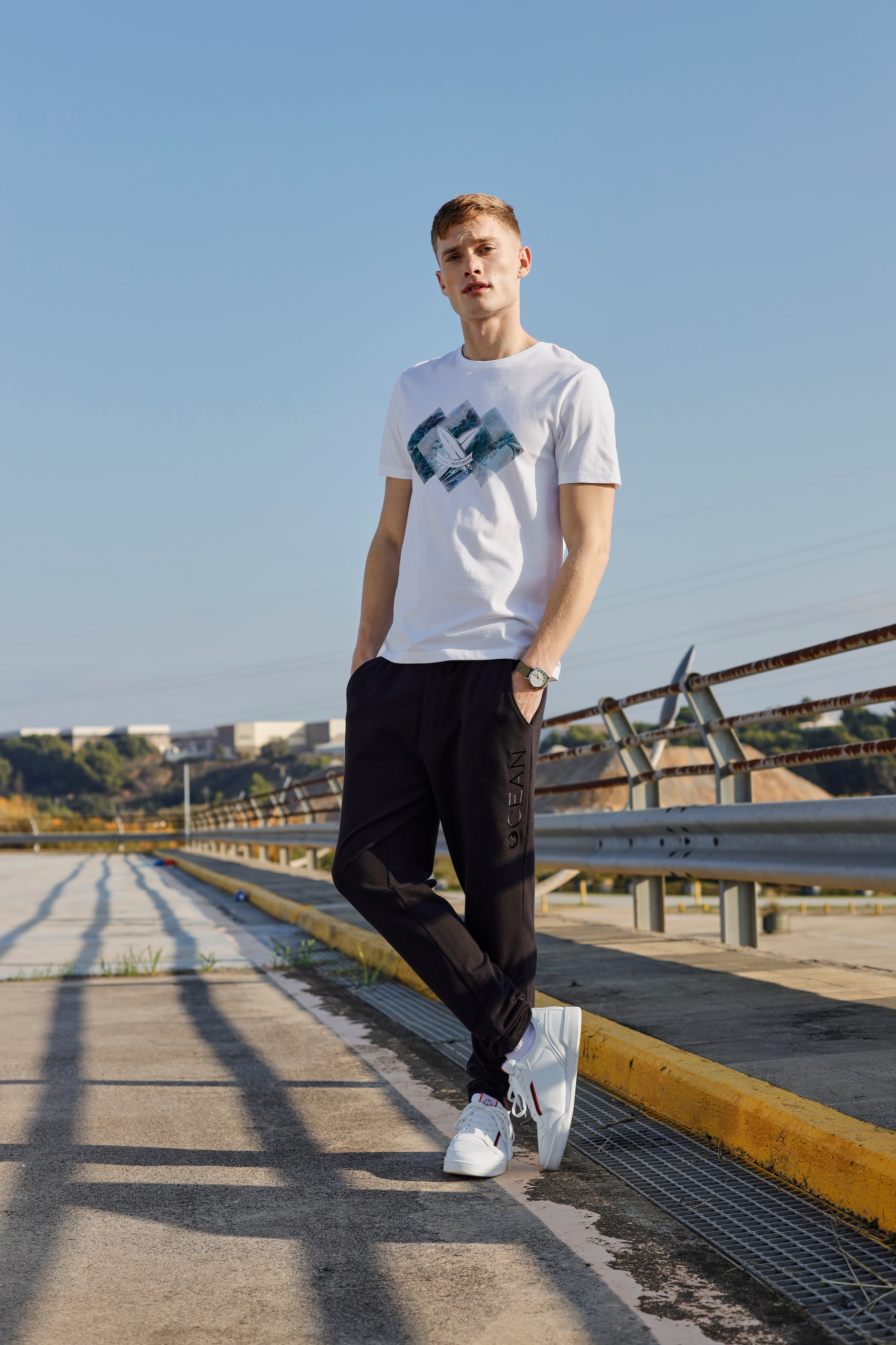 Ocean Sportswear T-Shirt , kurzärmelig,  schmal geschnitten,  mit Print,  Rundhalsausschnitt
