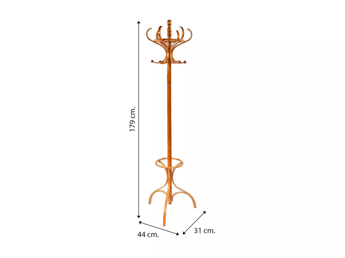 Porte-manteau sur pied marron en bois 31x44x179h