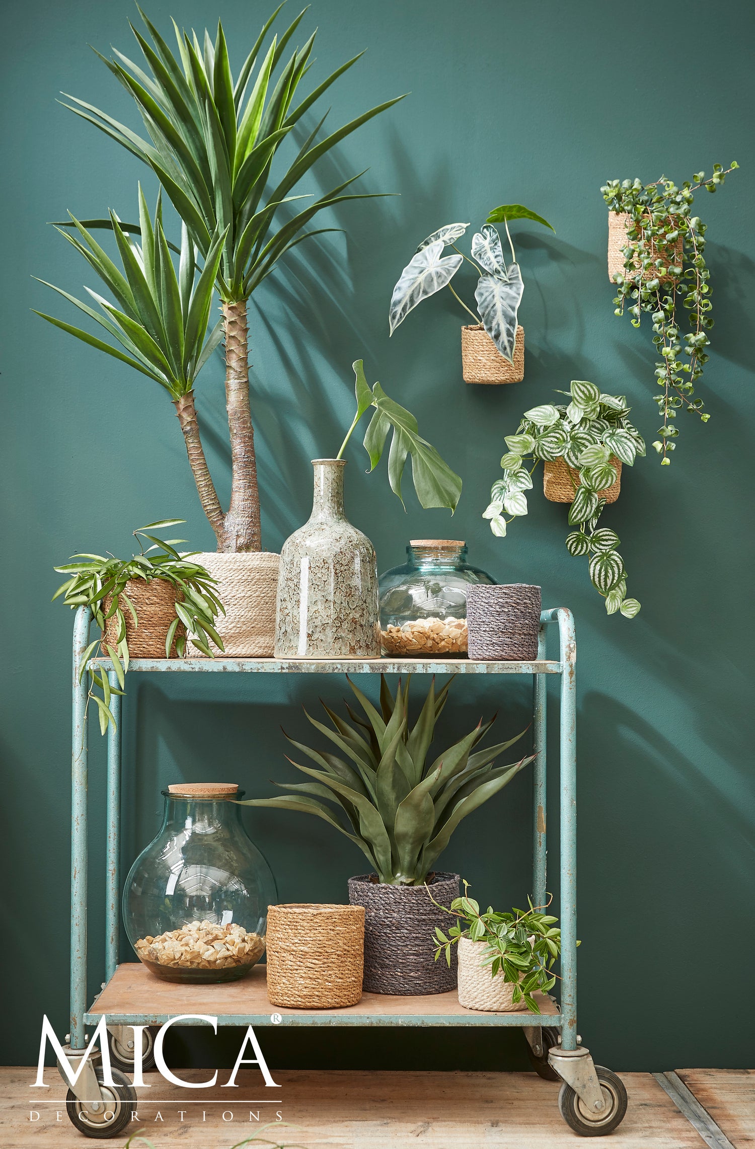 Mica Decorations plantenmand Atlantic naturel D 16 H 16 cm