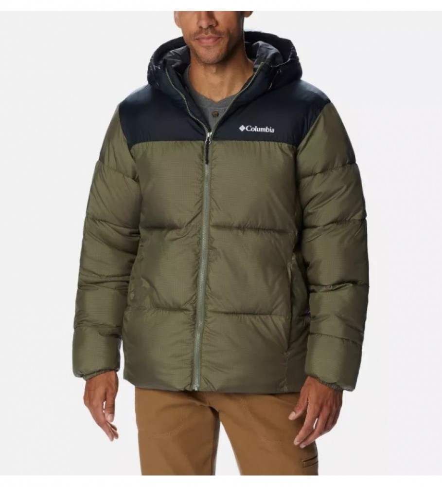 Jaqueta acolchoada com capuz Columbia Puffect verde