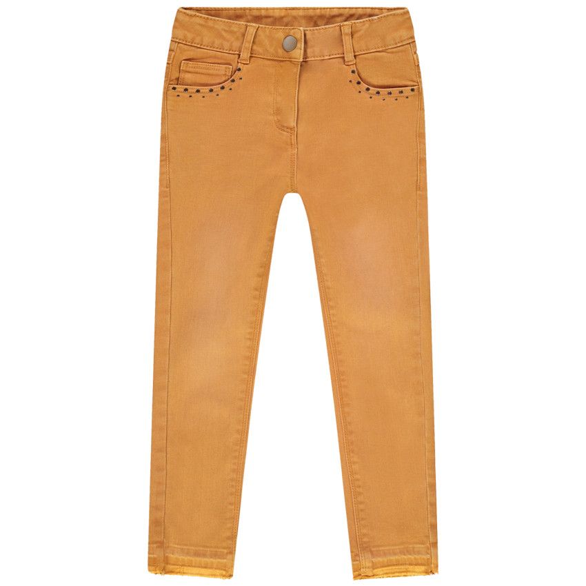 Jeans fantaisie pour fille - Jaune