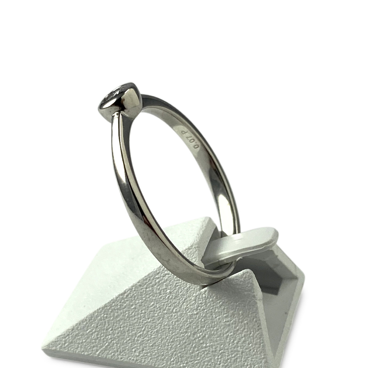 Bague solitaire d'occasion or 750 blanc diamant