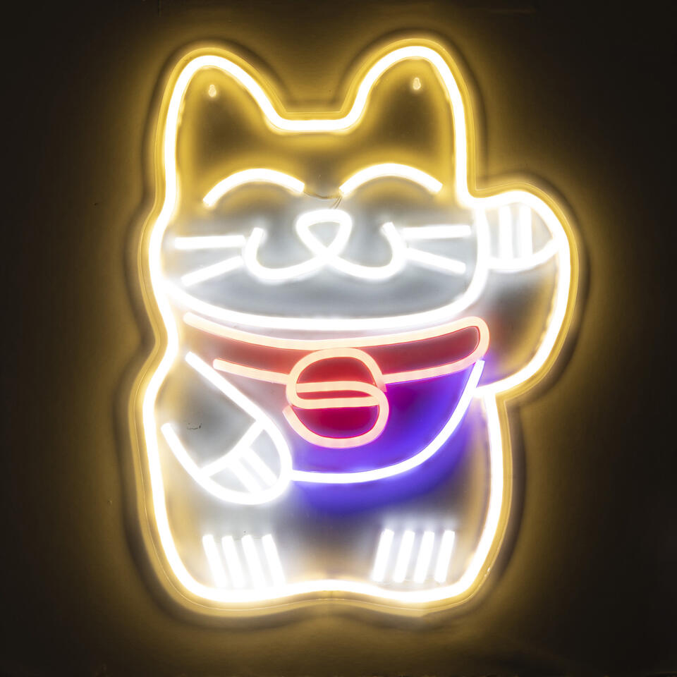 Wandlamp Neon Lucky Cat
