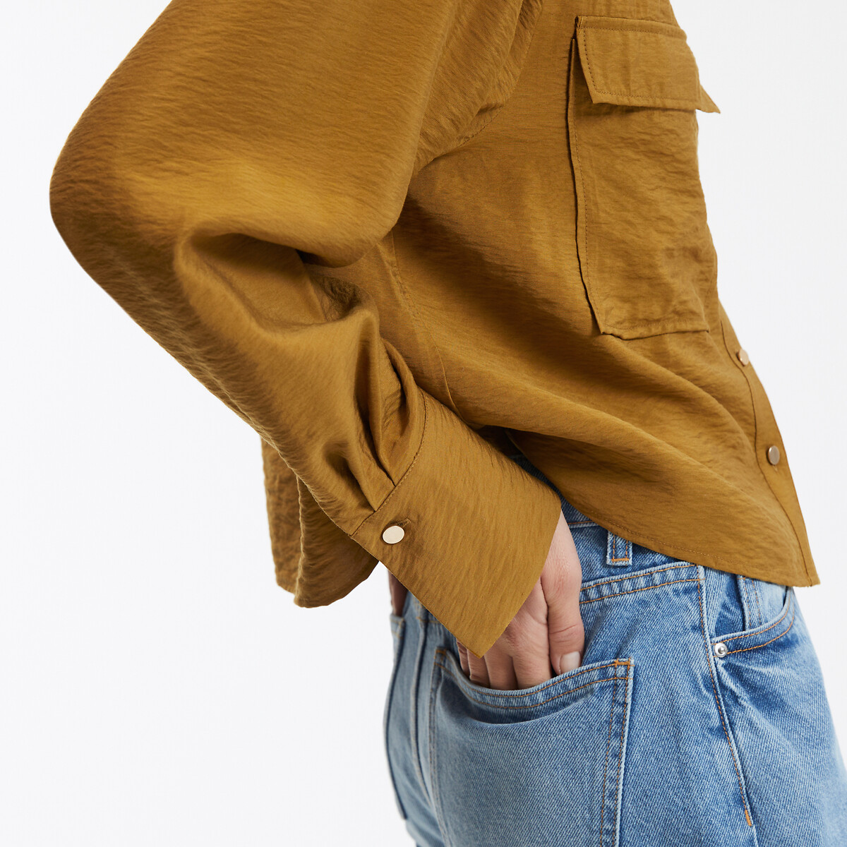 COLEÇÃO LA REDOUTE<br>Camisa curta e folgada, mangas compridas