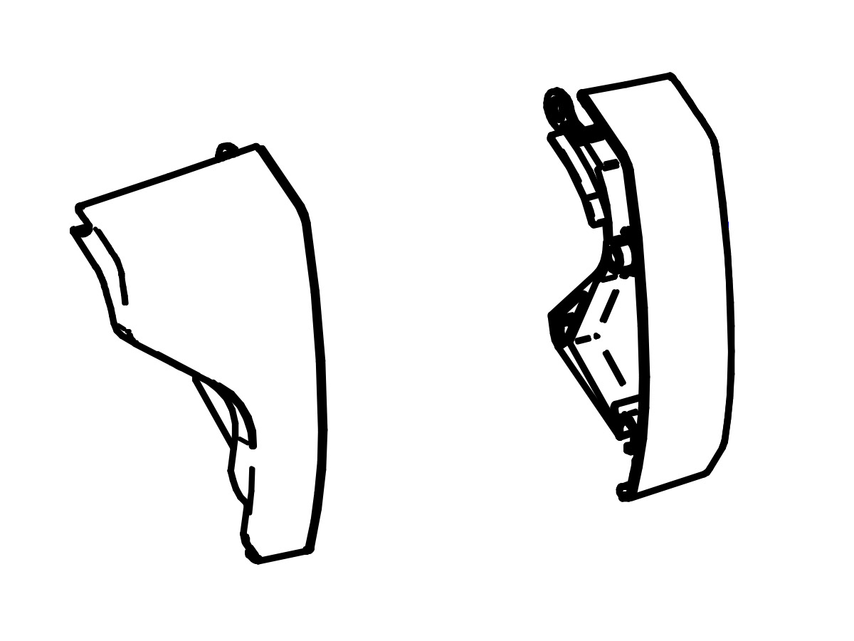 Thule Omnistor set eindkappen voorlijst 6300 wit