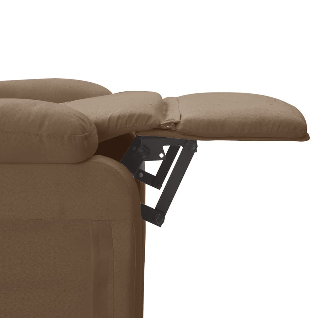 vidaXL Elektrische massagestoel, bruin, stoffen bekleding