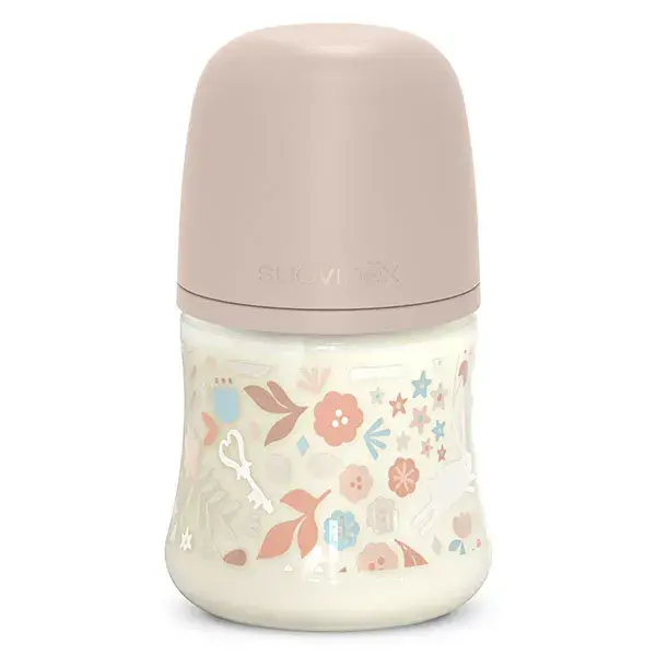 Suavinex, Wonderland, Biberon Tétine SXPro S - Wonderland Rose - 150ml