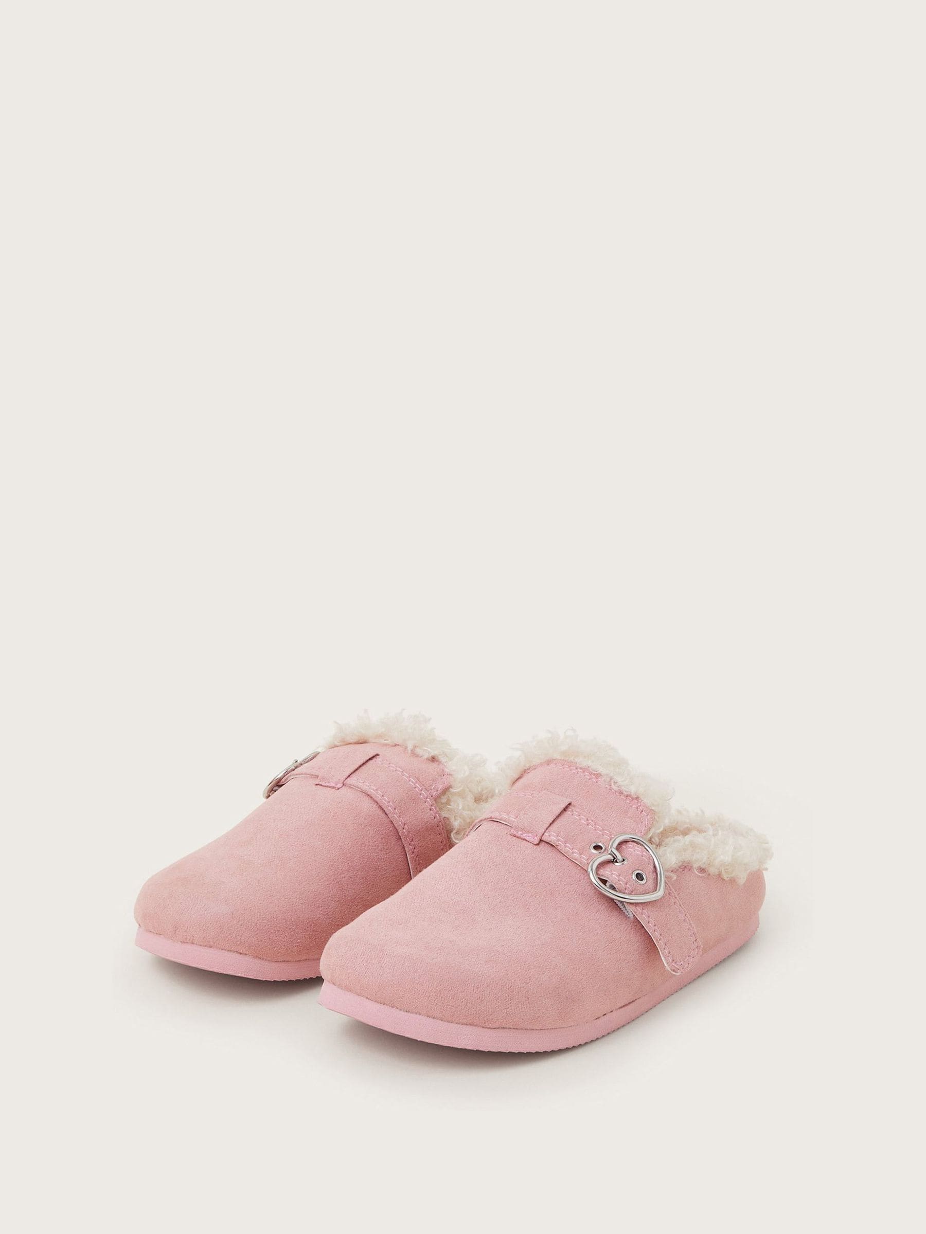 Monsoon Heart Buckle Suedette Mule Slippers