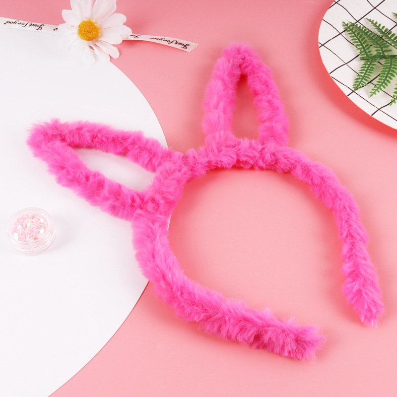 (9er Set) Plüsch Osterhasen Ohren Haarreif Fasnachts Kostüm Zubehör Motto Party Accessoire Bunny Foto Requisite - Assortiert