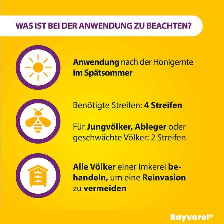 Bayvarol® Streifen für Honigbienen, 5X4 St