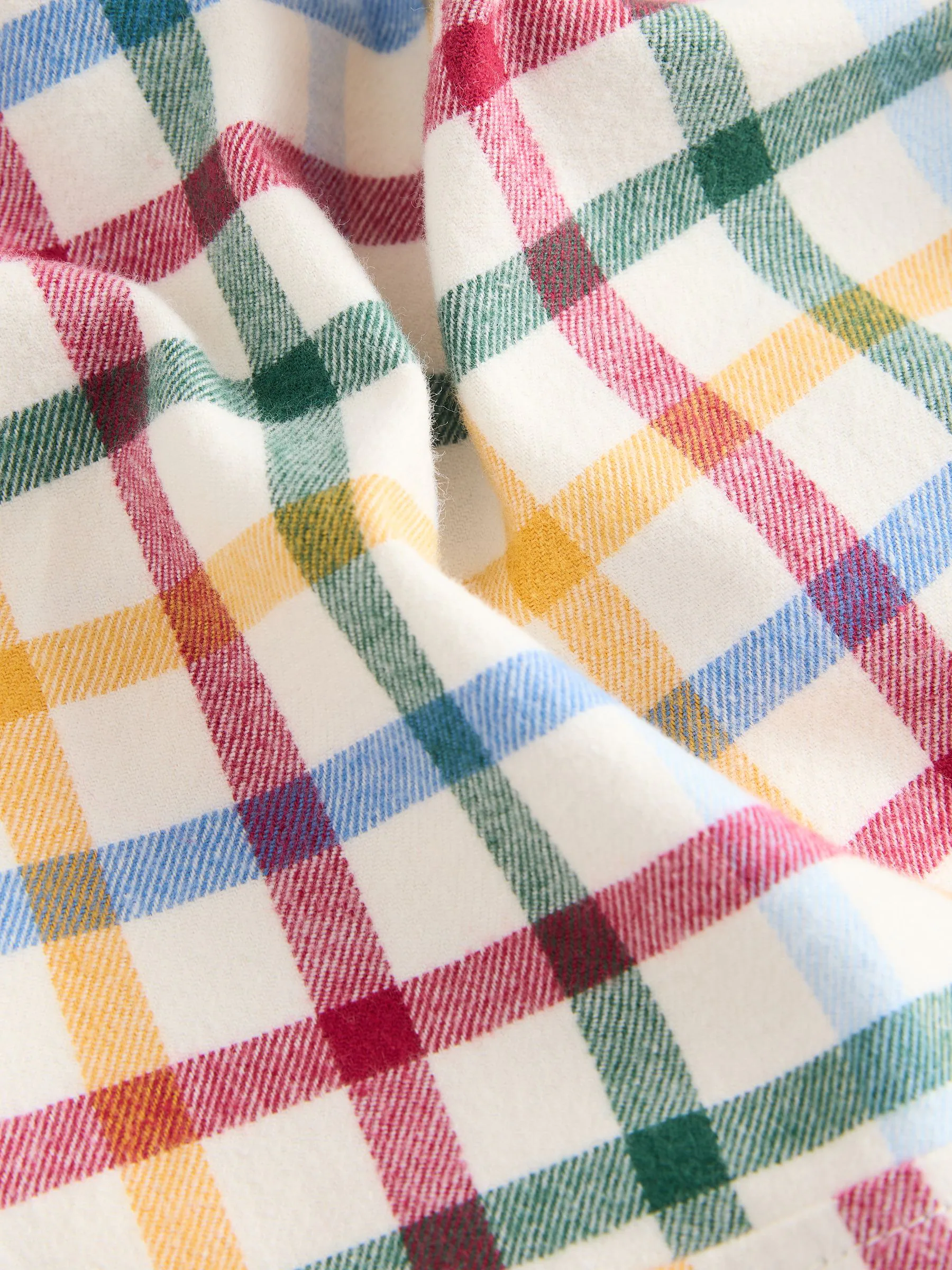 Ecru felle gingham-ruit - Long Sleeve Character Shirt (3mths-7yrs)