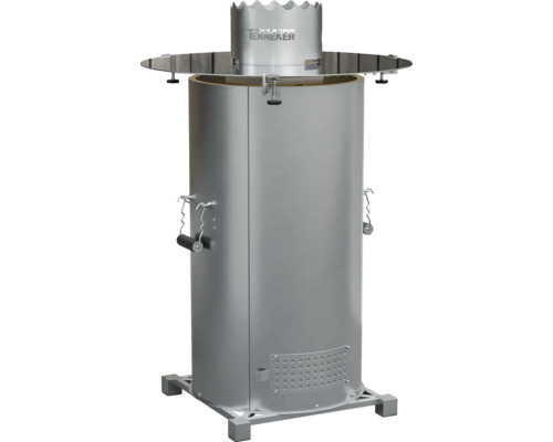 Tenneker® Grill Barrel Vuurkorf met RVS Plancha Plaat Ø 80 cm Zilver