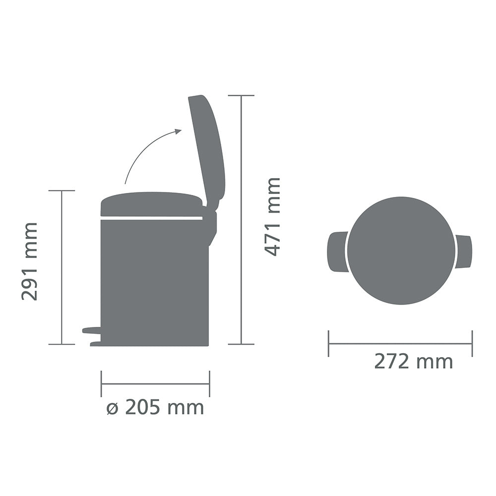 Brabantia NewIcon Mineral Pedaalemmer 5 Liter