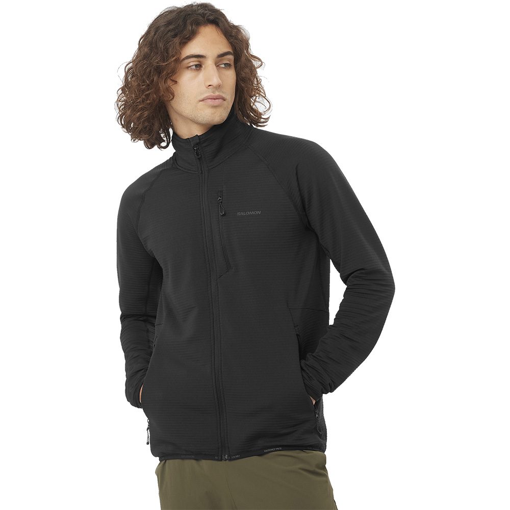 Salomon Essential Lightwarm Midlayerjacke Herren schwarz
