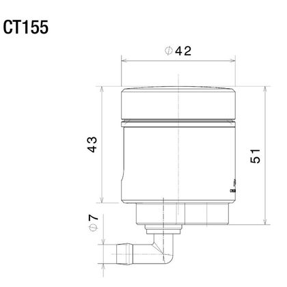 Bocal de maître cylindre Rizoma NOTCH POUR EMBRAYAGE Universel - Jaune