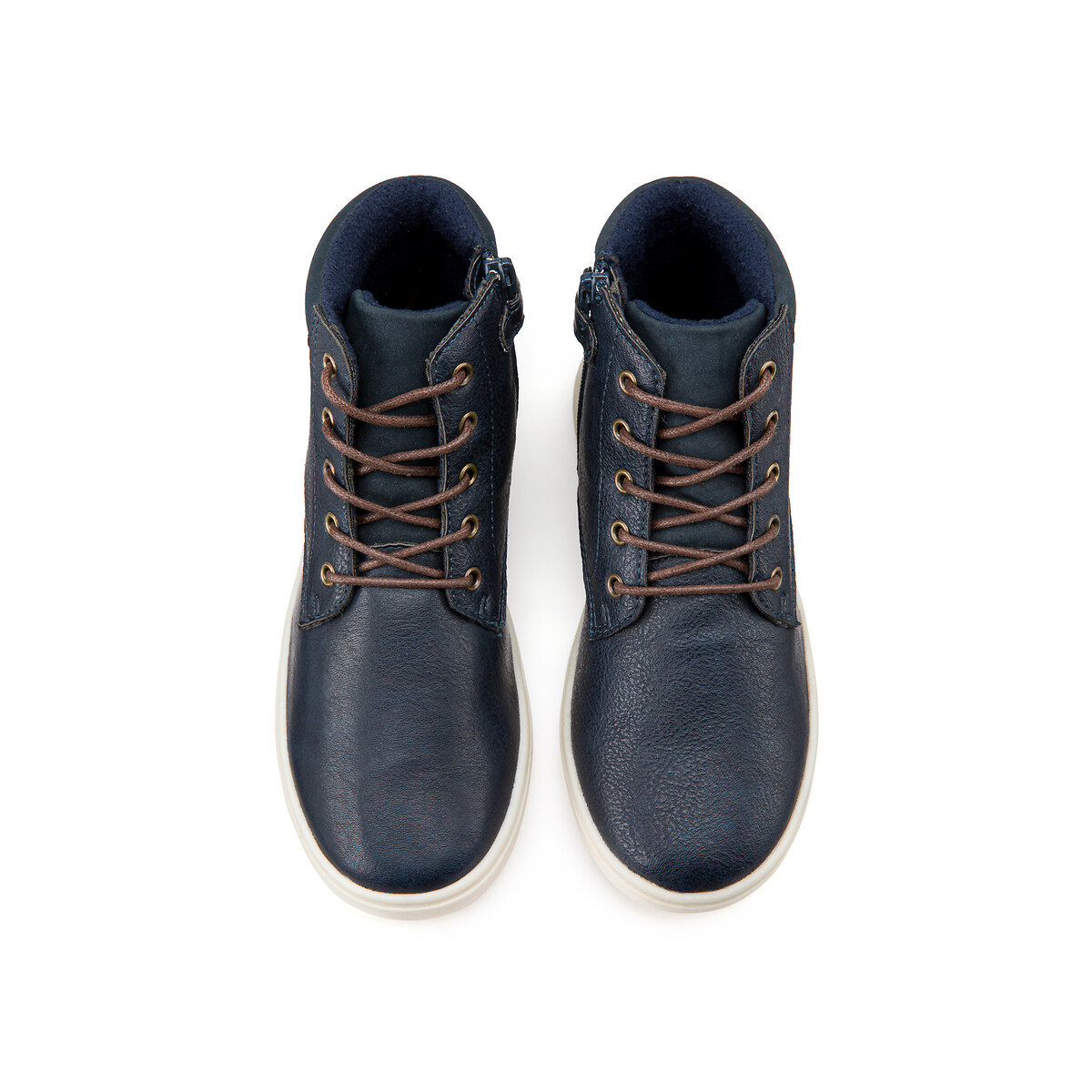 COLEÇÃO LA REDOUTE<br>Botas de cano curto com detalhes brancos