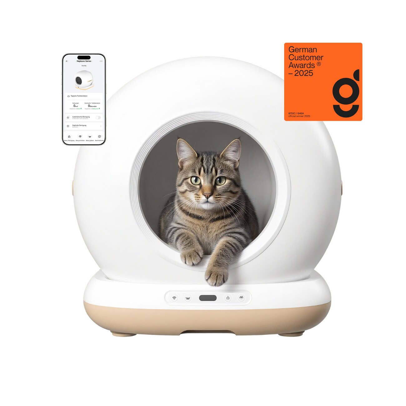 AstroPet Neptune Series smarte Katzentoilette mit App-Steuerung