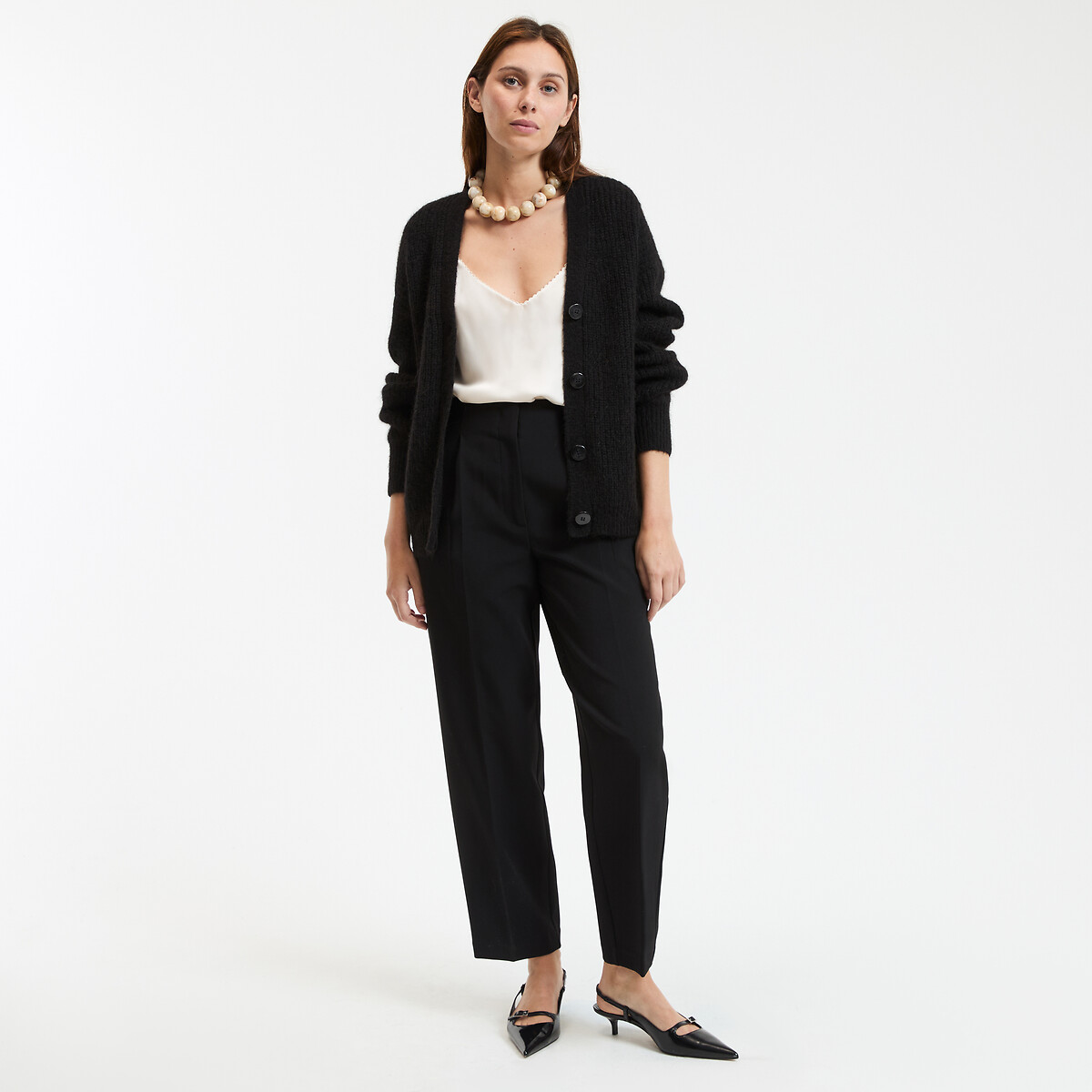 COLEÇÕES LA REDOUTE<br>Colete com decote em V, alpaca mista, assinatura GILDAS