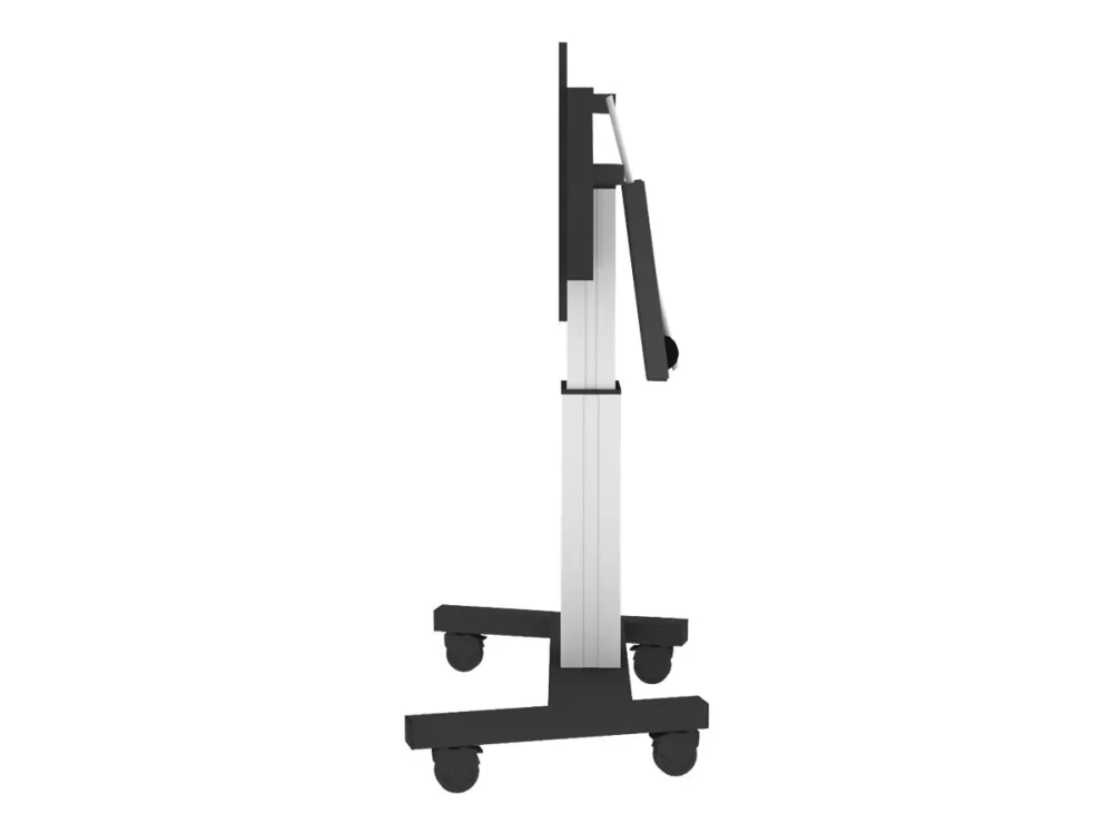 Neomounts PLASMA-M2500T - Vogn med hjul - motoriseret - for fladt panel/AV-udstyr - sølv, RAL 9006, hvid aluminium - skærmstørrelse: 42