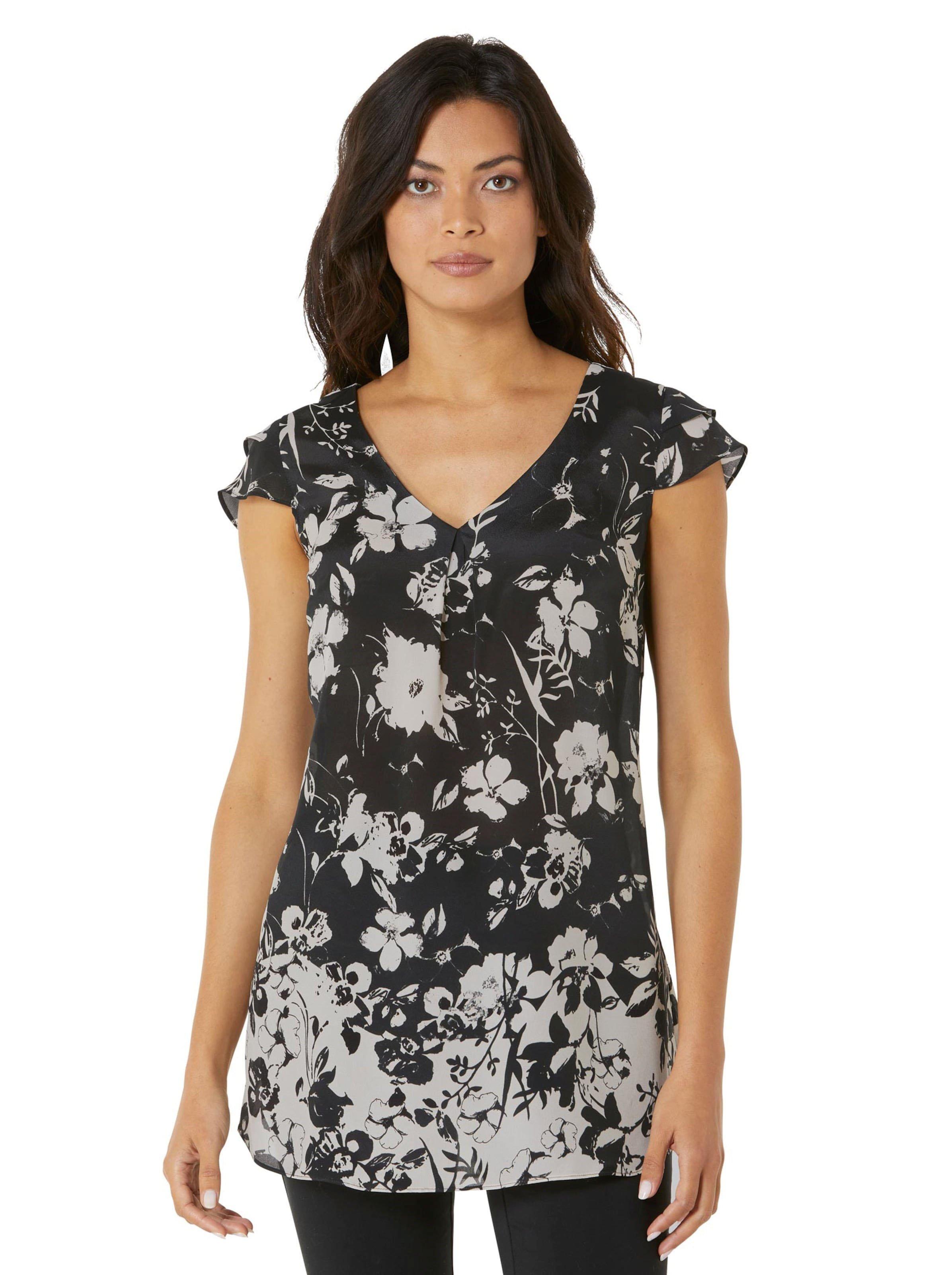 Longtunika mit Blumenprint und Flügelärmeln