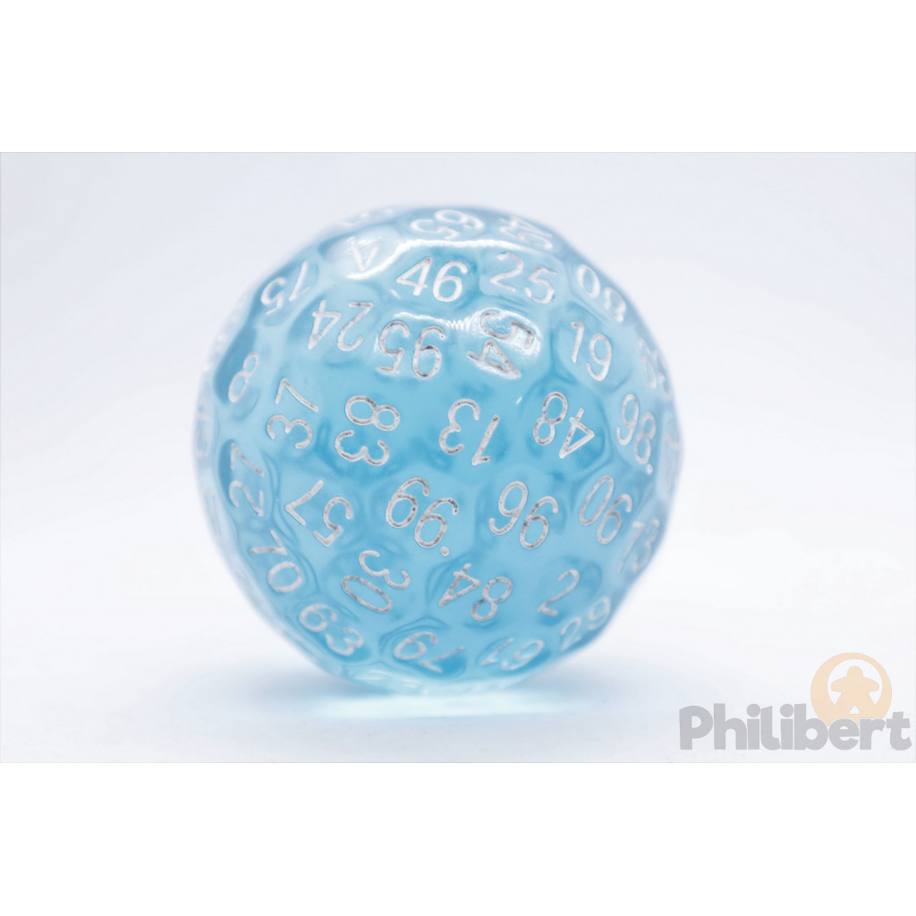 Dé 100 Faces Translucent