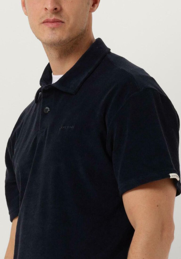 ANERKJENDT donkerblauwe anerkjendt polo akkikki s/s frotte polo tee