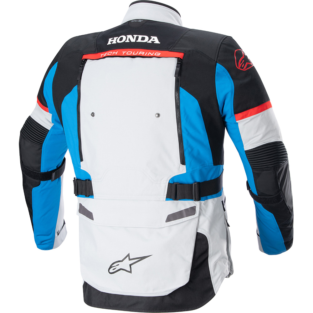 Alpinestars - Veste Bogota Pro Drystar® Honda Gris Clair / Noir / Bleu / Rouge fluo