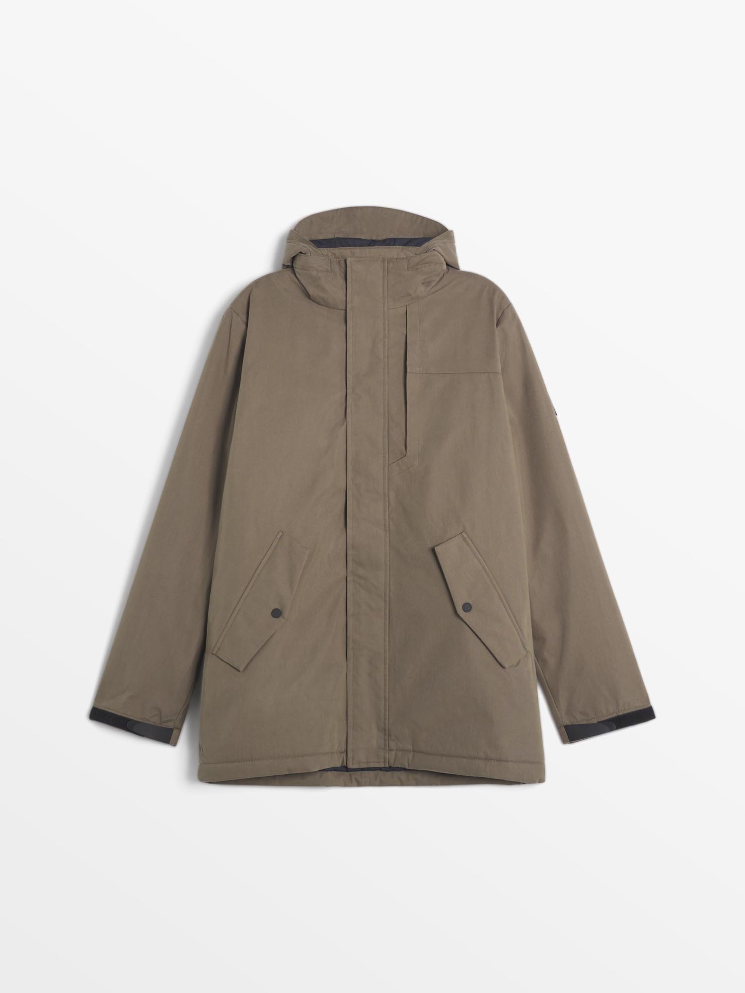 Veste Homme Imperméable Mi-Longue Kaki