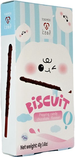 Tokimeki biscuit sticks knettersnoep / chocolade smaak 40 gr