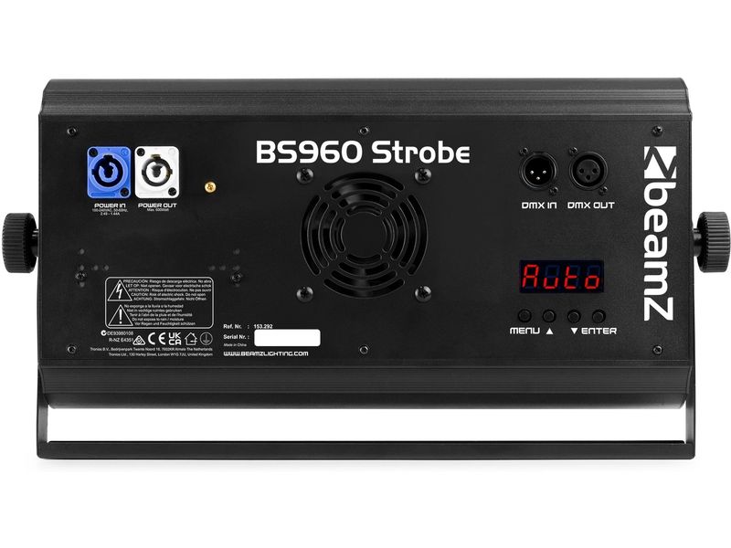 BeamZ Stroboskop BS960 Leistungsstarkes LED Stroboskop mit DMX