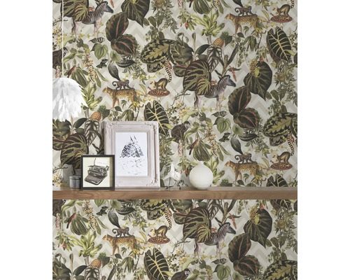 Vliesbehang 37990-3 Michalsky 4 - Verandering is goed jungle beige groen